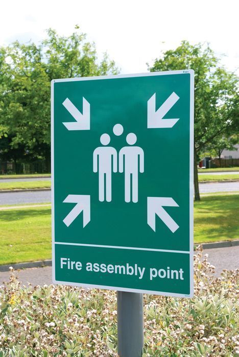 fire assembly point sign