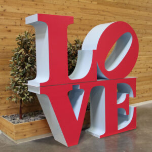 large 3d letters love
