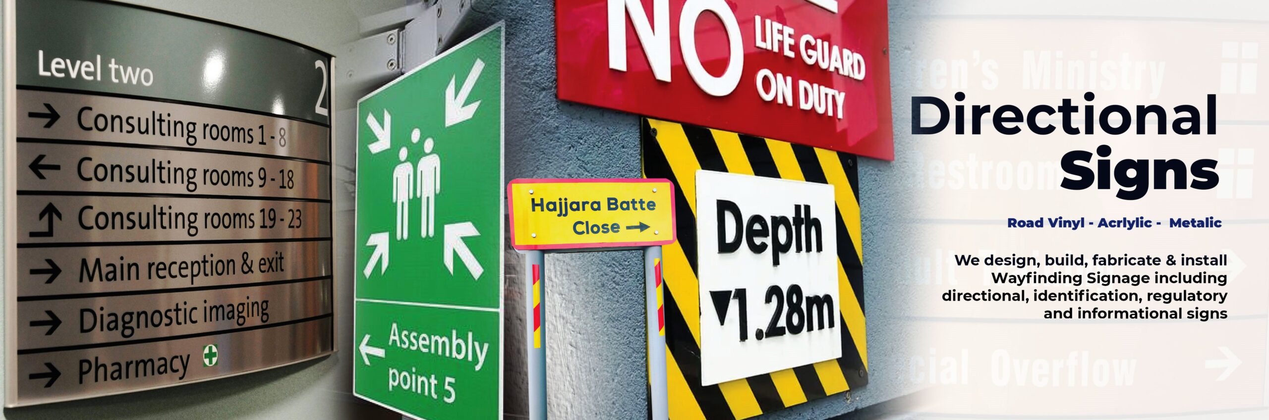 directional signs safety signs