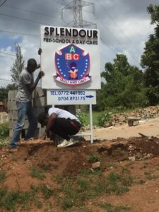 school 3d signpost