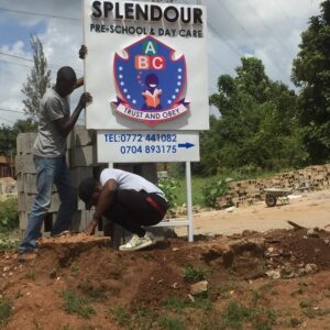 school 3d signpost