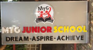 school 3d signpost