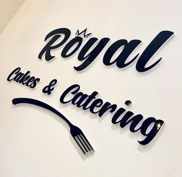 Royal catering wall sign